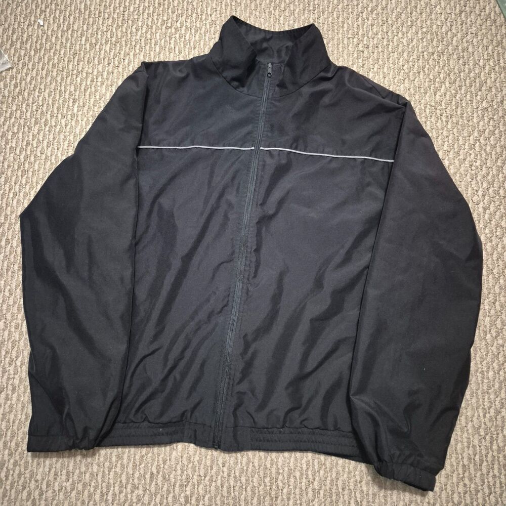 Y2K FieldGear Black Windbreaker Sz Large